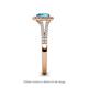 5 - Raisa Desire Blue Topaz and Diamond Halo Engagement Ring 