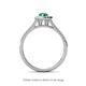 4 - Raisa Desire Emerald and Diamond Halo Engagement Ring 