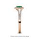5 - Raisa Desire Emerald and Diamond Halo Engagement Ring 