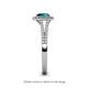 5 - Raisa Desire London Blue Topaz and Diamond Halo Engagement Ring 