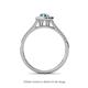 4 - Raisa Desire Aquamarine and Diamond Halo Engagement Ring 