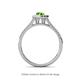 4 - Raisa Desire Peridot and Diamond Halo Engagement Ring 