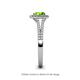 5 - Raisa Desire Peridot and Diamond Halo Engagement Ring 