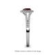 5 - Raisa Desire Red Garnet and Diamond Halo Engagement Ring 