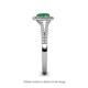 5 - Raisa Desire Emerald and Diamond Halo Engagement Ring 