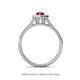 4 - Raisa Desire Ruby and Diamond Halo Engagement Ring 