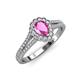 3 - Raisa Desire Pink Sapphire and Diamond Halo Engagement Ring 