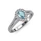 3 - Raisa Desire Aquamarine and Diamond Halo Engagement Ring 