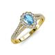 3 - Raisa Desire Blue Topaz and Diamond Halo Engagement Ring 