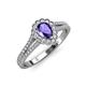 3 - Raisa Desire Iolite and Diamond Halo Engagement Ring 