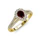 3 - Raisa Desire Red Garnet and Diamond Halo Engagement Ring 