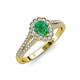 3 - Raisa Desire Emerald and Diamond Halo Engagement Ring 