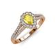 3 - Raisa Desire Yellow Sapphire and Diamond Halo Engagement Ring 