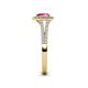 5 - Raisa Desire Pink Sapphire and Diamond Halo Engagement Ring 