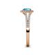 5 - Raisa Desire Blue Topaz and Diamond Halo Engagement Ring 