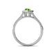 4 - Raisa Desire Peridot and Diamond Halo Engagement Ring 