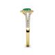 5 - Raisa Desire Emerald and Diamond Halo Engagement Ring 
