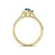 4 - Raisa Desire London Blue Topaz and Diamond Halo Engagement Ring 