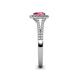 5 - Raisa Desire Pink Tourmaline and Diamond Halo Engagement Ring 