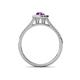4 - Raisa Desire Amethyst and Diamond Halo Engagement Ring 