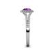 5 - Raisa Desire Amethyst and Diamond Halo Engagement Ring 