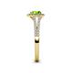 5 - Raisa Desire Peridot and Diamond Halo Engagement Ring 