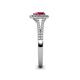 5 - Raisa Desire Rhodolite Garnet and Diamond Halo Engagement Ring 