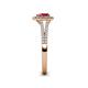 5 - Raisa Desire Rhodolite Garnet and Diamond Halo Engagement Ring 