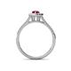 4 - Raisa Desire Ruby and Diamond Halo Engagement Ring 
