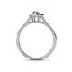 4 - Raisa Desire Aquamarine and Diamond Halo Engagement Ring 