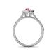 4 - Raisa Desire Pink Tourmaline and Diamond Halo Engagement Ring 