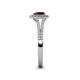 5 - Raisa Desire Red Garnet and Diamond Halo Engagement Ring 