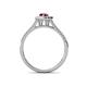 4 - Raisa Desire Rhodolite Garnet and Diamond Halo Engagement Ring 
