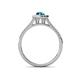 4 - Raisa Desire London Blue Topaz and Diamond Halo Engagement Ring 