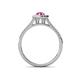 4 - Raisa Desire Pink Sapphire and Diamond Halo Engagement Ring 