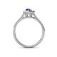4 - Raisa Desire Iolite and Diamond Halo Engagement Ring 