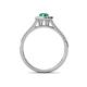 4 - Raisa Desire Emerald and Diamond Halo Engagement Ring 