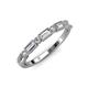 4 - Kelli 0.67 ctw Baguette Shape and Round Lab Grown Diamond Milgrain Wedding Band 