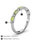 5 - Kelli 0.87 ctw Baguette Shape Peridot and Round Lab Grown Diamond Milgrain Wedding Band 