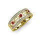 3 - Aurelia 0.53 ctw Ruby and Natural Diamonds Wedding Band 