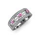 3 - Aurelia 0.52 ctw Pink Sapphire and Natural Diamonds Wedding Band 