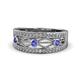 1 - Aurelia 0.50 ctw Tanzanite and Natural Diamonds Wedding Band 