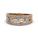 1 - Aurelia 0.47 ctw Aquamarine and Natural Diamonds Wedding Band 