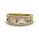 1 - Aurelia 0.47 ctw Amethyst and Natural Diamonds Wedding Band 