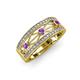 3 - Aurelia 0.47 ctw Amethyst and Natural Diamonds Wedding Band 