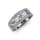 3 - Aurelia 0.52 ctw Blue Topaz and Natural Diamonds Wedding Band 