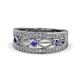 1 - Aurelia 0.47 ctw Iolite and Natural Diamonds Wedding Band 