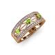 3 - Aurelia 0.54 ctw Peridot and Natural Diamonds Wedding Band 