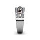 5 - Aurelia 0.54 ctw Red Garnet and Natural Diamonds Wedding Band 