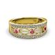 2 - Aurelia 0.54 ctw Rhodolite Garnet and Natural Diamonds Wedding Band 